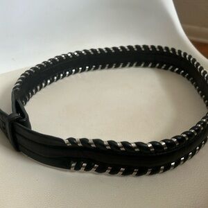 Tex Tan Size 36 Genuine Cowhide Western Belt Black Silver Cowgirl Belt